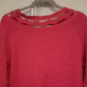 💥Red Cut Out at collar Sweater 💥